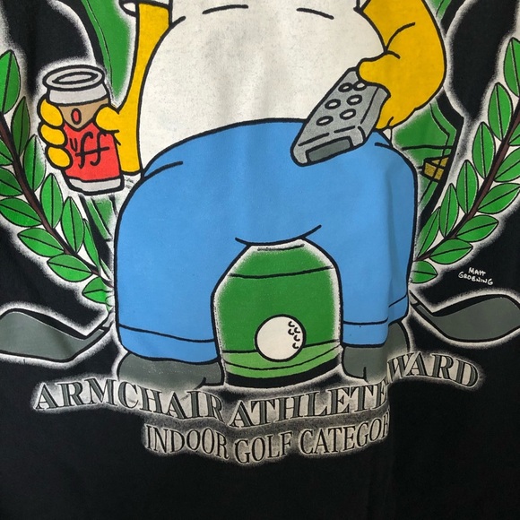 Vintage The Simpson 1998 Merch Graphic T-Shirt - Picture 2 of 7